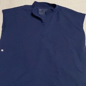 FIGS Rafaela Scrub Top Navy